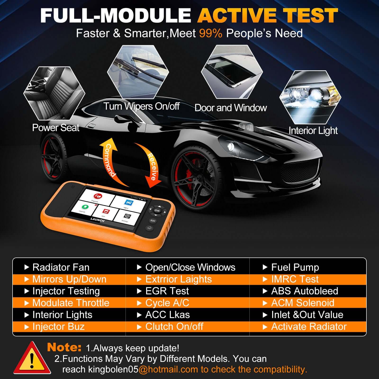 LAUNCH X431 Creader Elite V2.0 for Benz/BMW/Audi Diagnostic Scanner  Bi Directional Scan Tool BBA Code Reader - Image 7