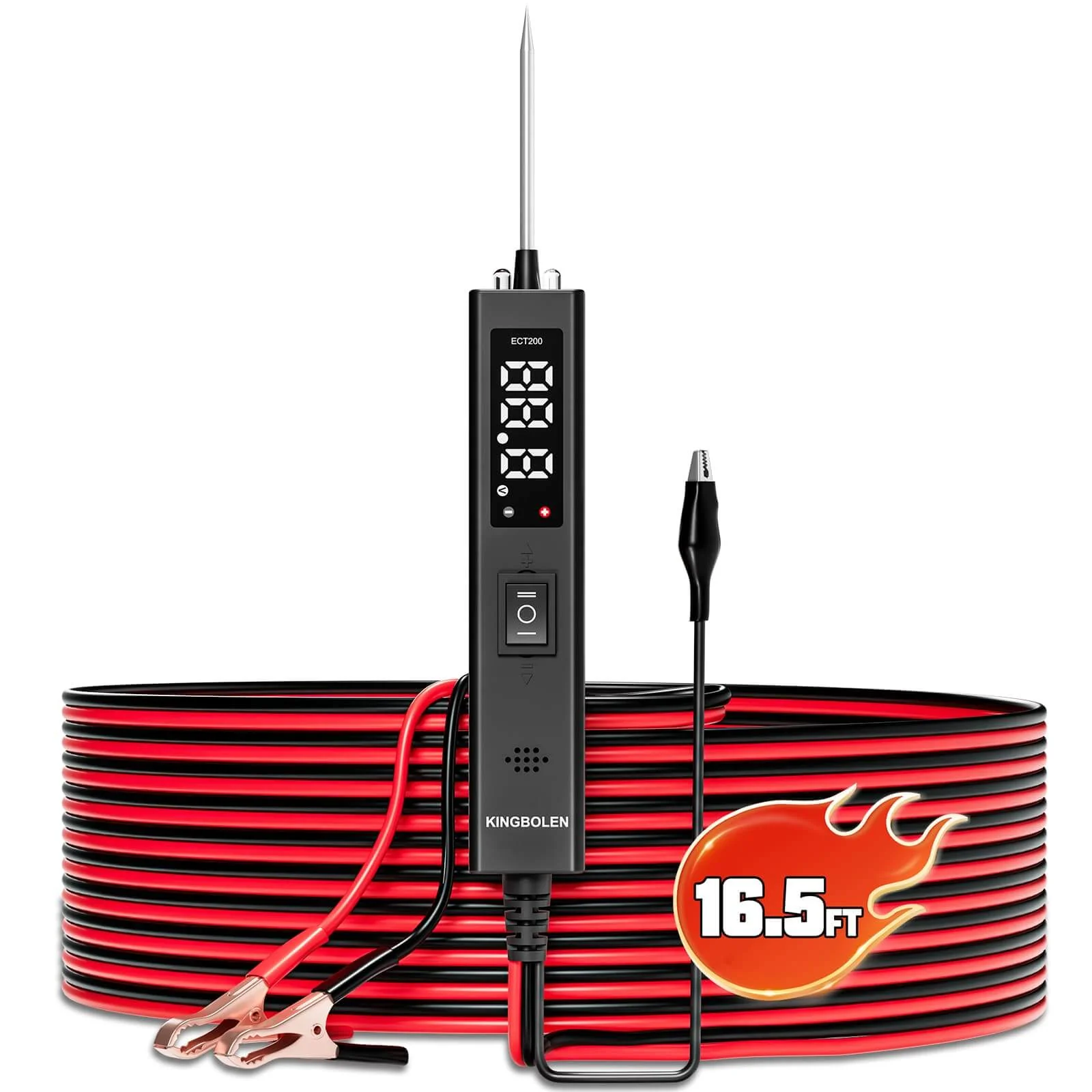 KINGBOLEN ECT200 12V&24V Car Battery Tester Maximum 8A With LED Screen Battery Analyzer - Image 3