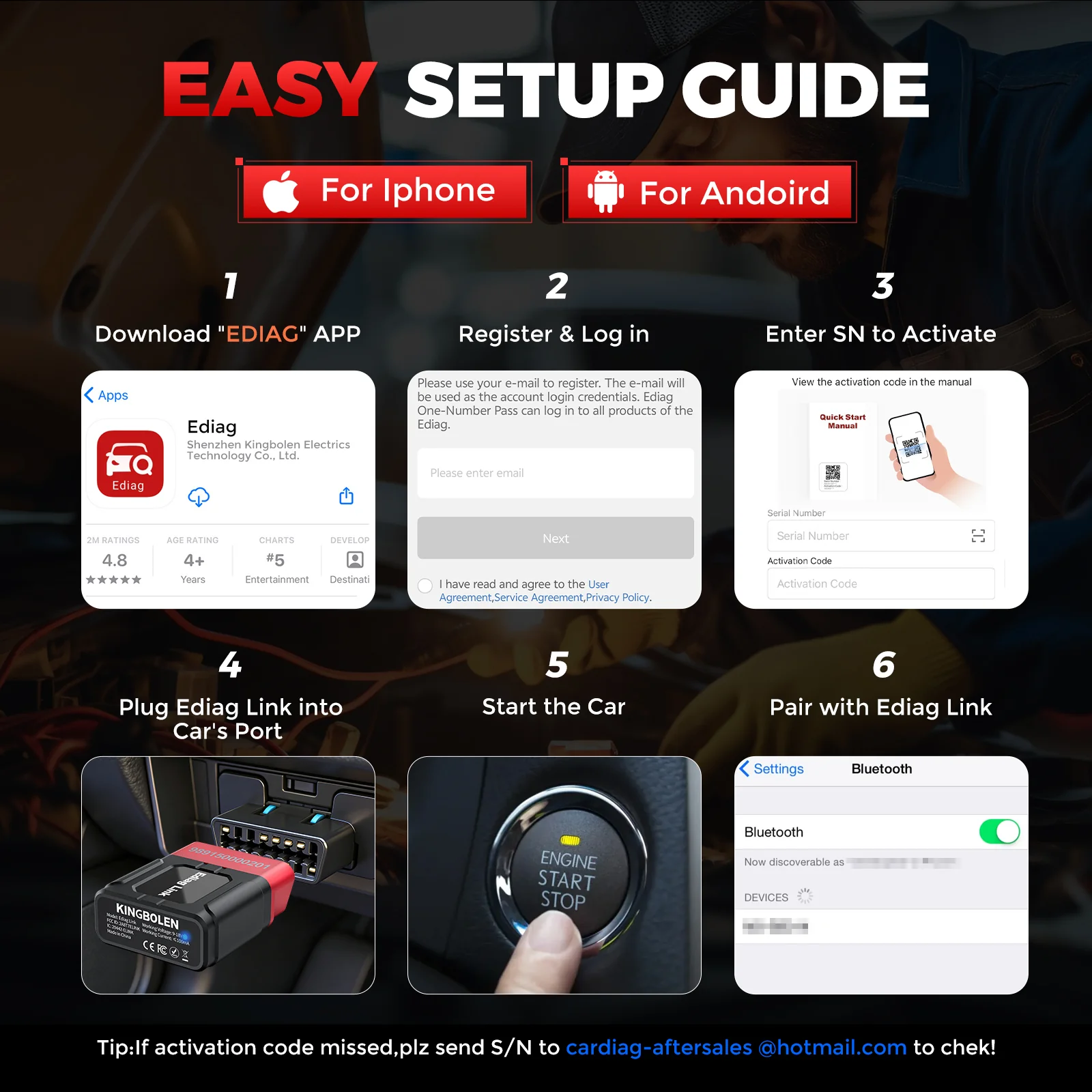 KINGBOLEN Ediag Link All-System Diagnostic Tool with Bi-Directional Control & CAN FD/FCA Support - Image 10