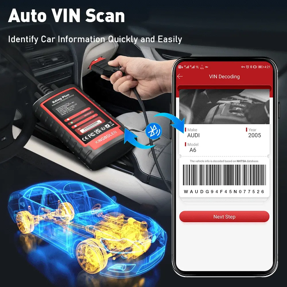 KINGBOLEN® Ediag Plus All Systems Bidirectional ECU Coding CAN-FD OBD2 Scanner - Image 4