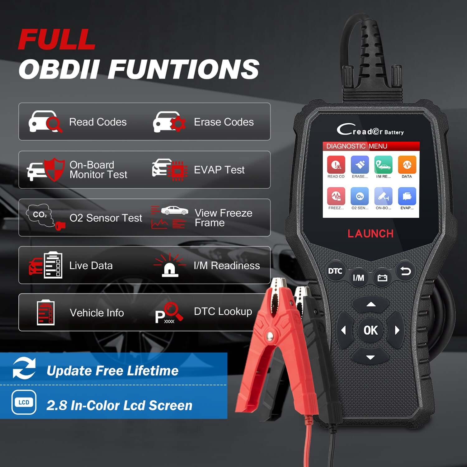 LAUNCH® CRB3001 OBD2 Scanner and Battery Tester - Image 3