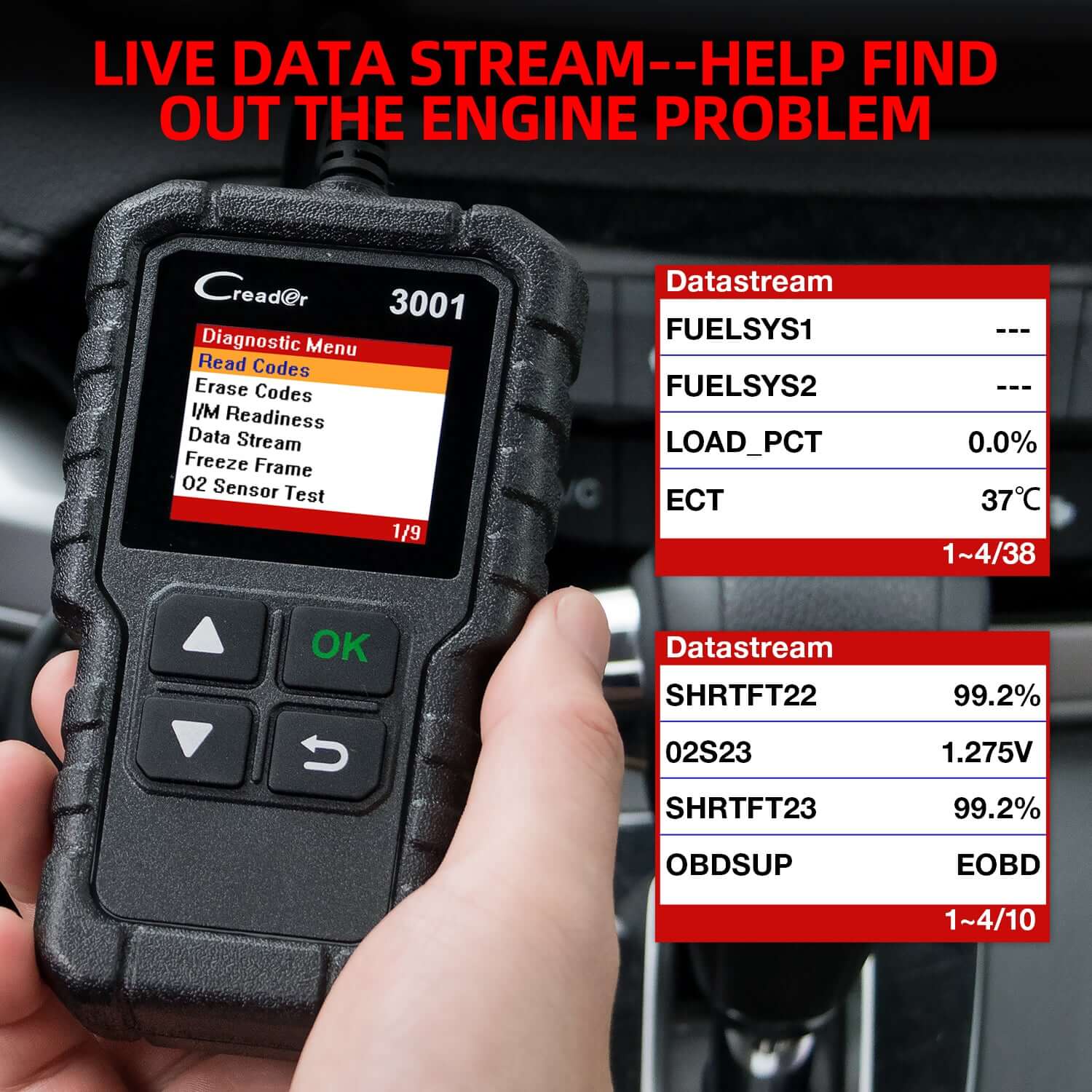 LAUNCH® Creader 3001 OBD2 Scanner Engine Fault Code Reader - Image 5