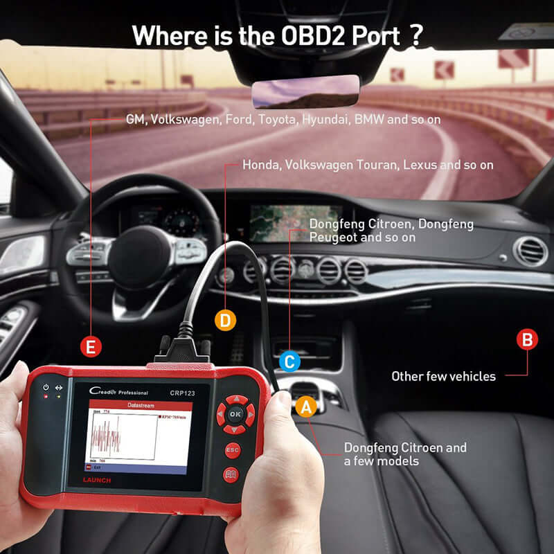 LAUNCH CRP123 OBD2 Scanner – Engine, ABS, SRS, Transmission Code Reader, Full OBDII Diagnostic Tool with Live Data Graph & Lifetime Free Updates - Image 3