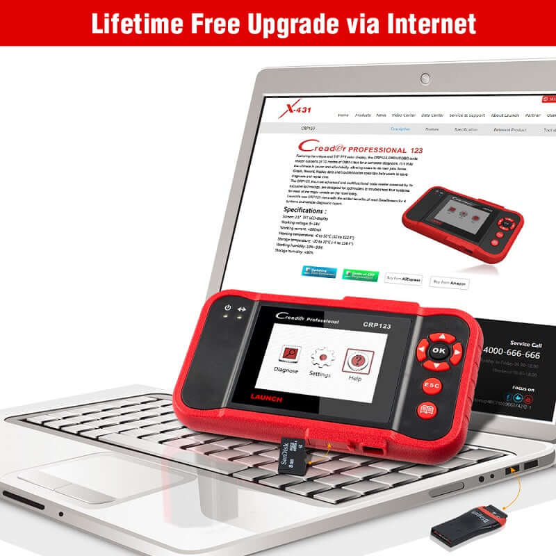 LAUNCH CRP123 OBD2 Scanner – Engine, ABS, SRS, Transmission Code Reader, Full OBDII Diagnostic Tool with Live Data Graph & Lifetime Free Updates - Image 5