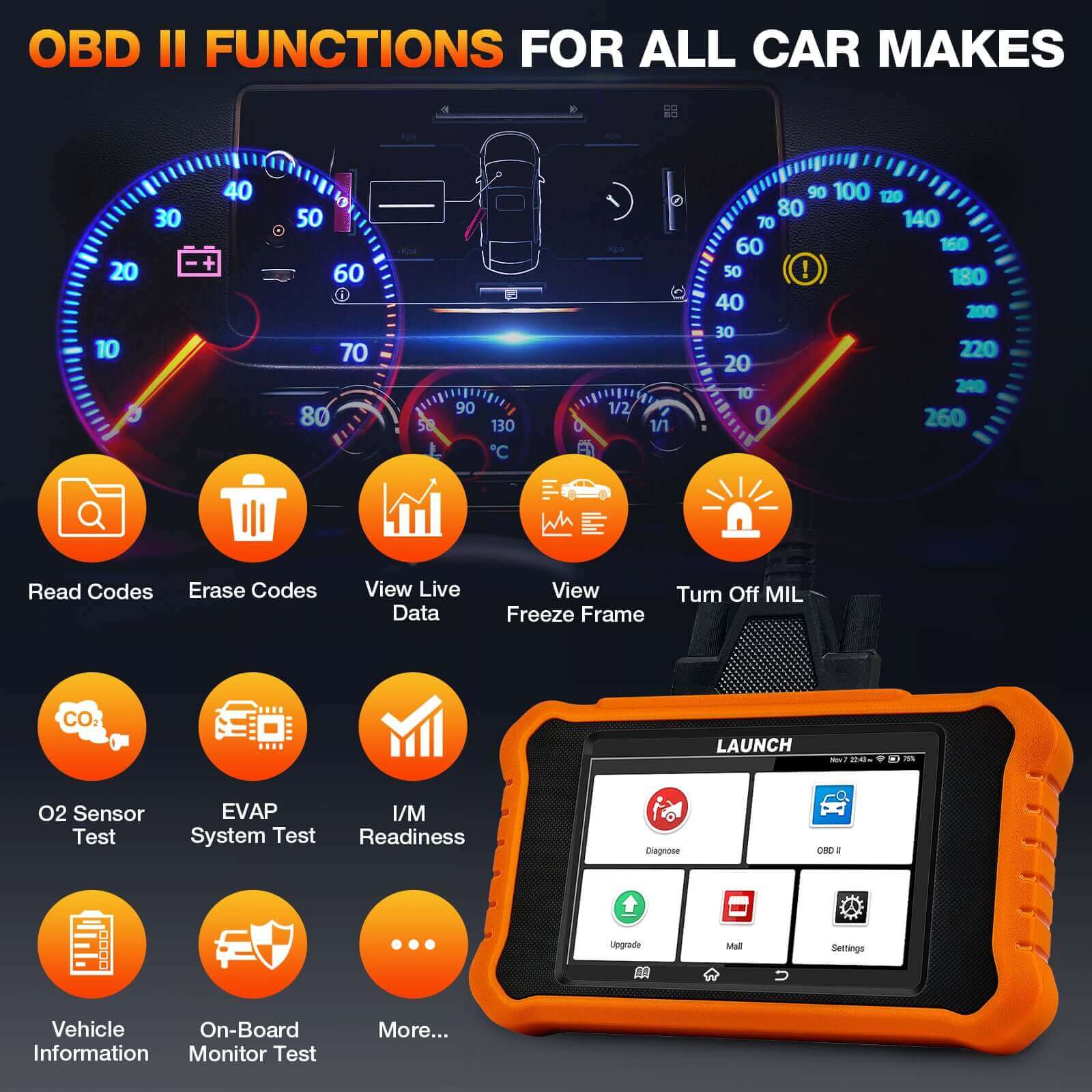LAUNCH X431 Creader Elite 2.0 For BMW OBD2 Scanner Bi Directional Diagnostic Tool ABS DPF SRS Reset Code Reader(Support BMW, MINI, Rolls-Royce) - Image 3