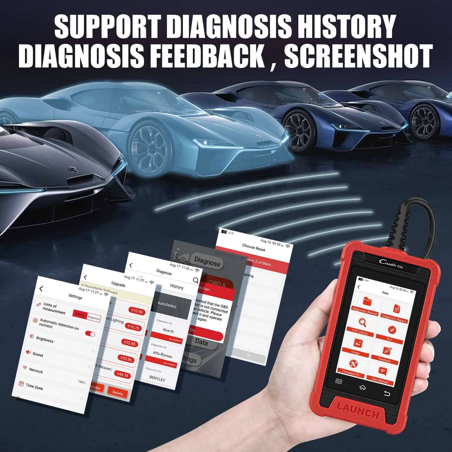 LAUNCH® Creader Elite 200/202/205 ABS and SRS OBD2 Scanner - Image 5