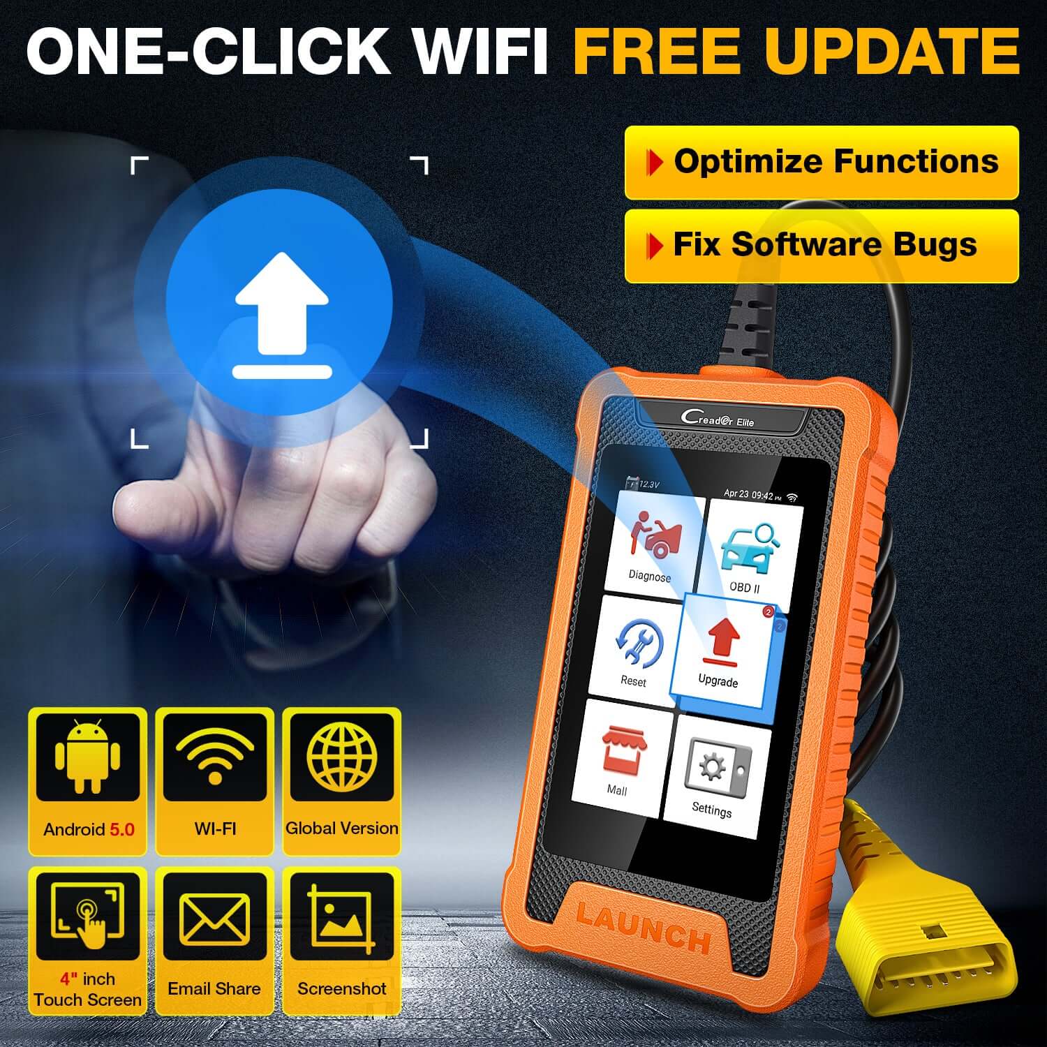 LAUNCH X431 Creader Elite for Mercedes Benz Bi directional Diagnostic Tool Full System OBD2 Code Reader(Support Mercedes-Benz, Maybach, SPRINTER) - Image 3
