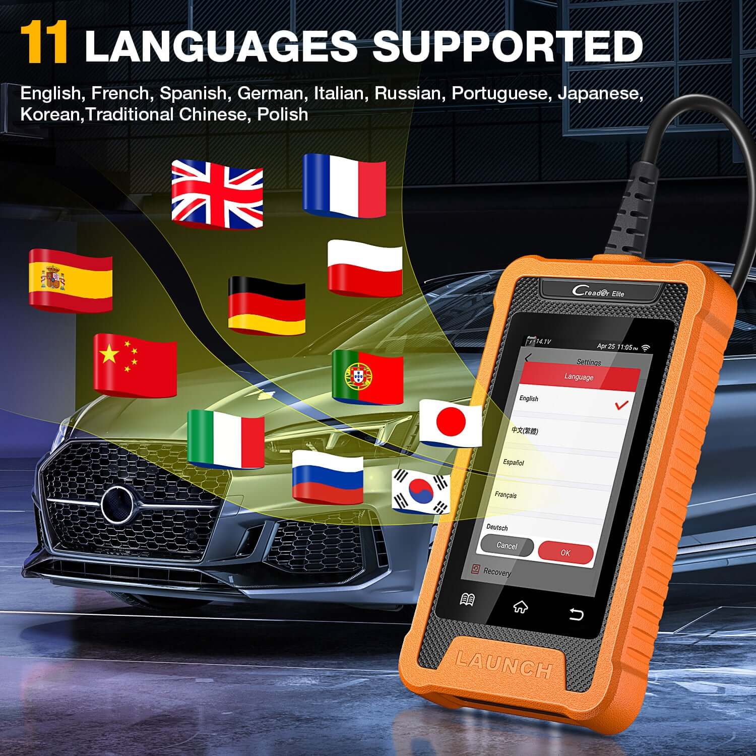 LAUNCH X431 Creader Elite for Mercedes Benz Bi directional Diagnostic Tool Full System OBD2 Code Reader(Support Mercedes-Benz, Maybach, SPRINTER) - Image 9