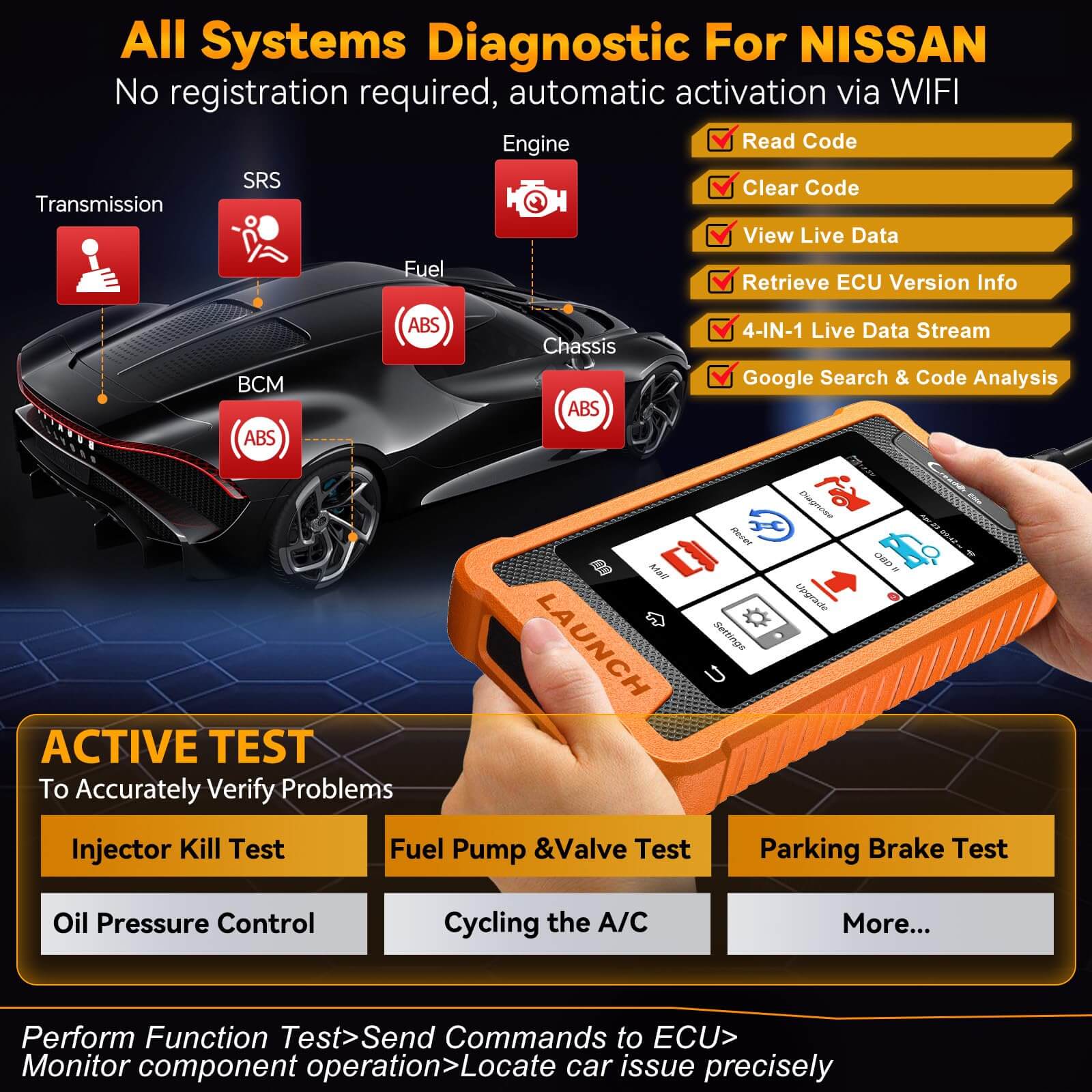 LAUNCH X431 Creader Elite For GM Professional Code Reader Bi directional Diagnostic Tool (Support Buick, Chevrolet, China Chevrolet, Cadillac, SGM, GMC) - Image 7