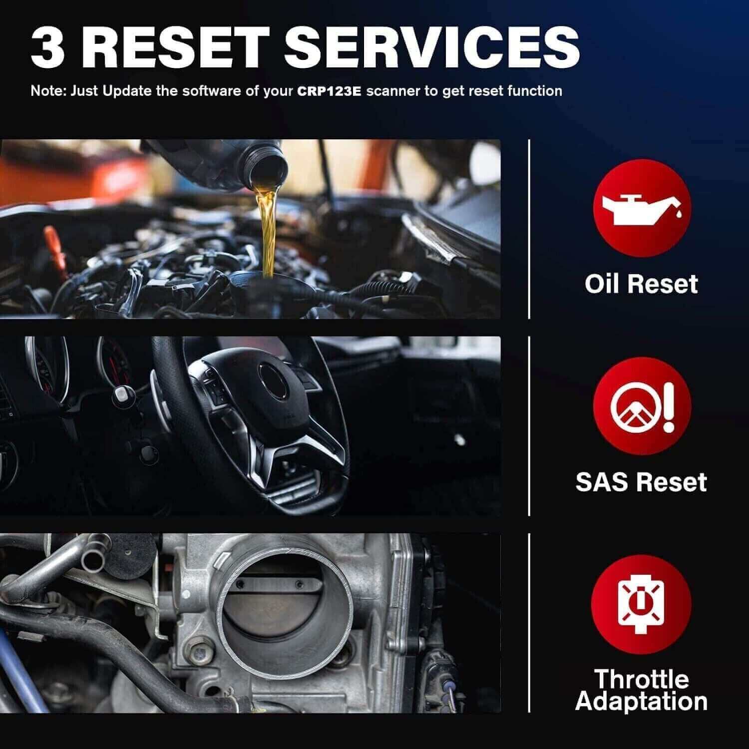 2025 LAUNCH CRP123 V2.0 Elite OBD2 Scanner – Engine/ABS/SRS/Transmission Diagnostic Tool, Airbag Code Reader with 3 Reset Functions: Oil, Throttle Relearn, SAS, Lifetime Free Updates - Image 10