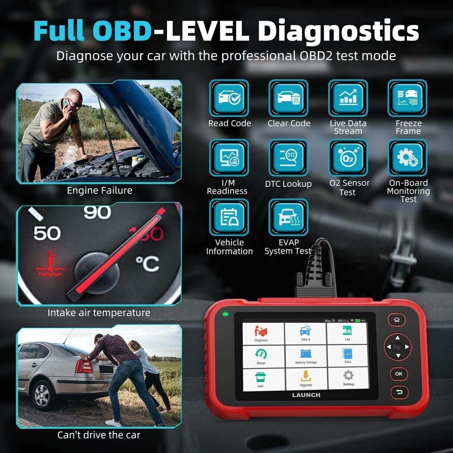 Launch CRP129i OBD2 Car Scanner Engine ABS SRS SAS TPMS EPB Diagnostic Tool - Image 4
