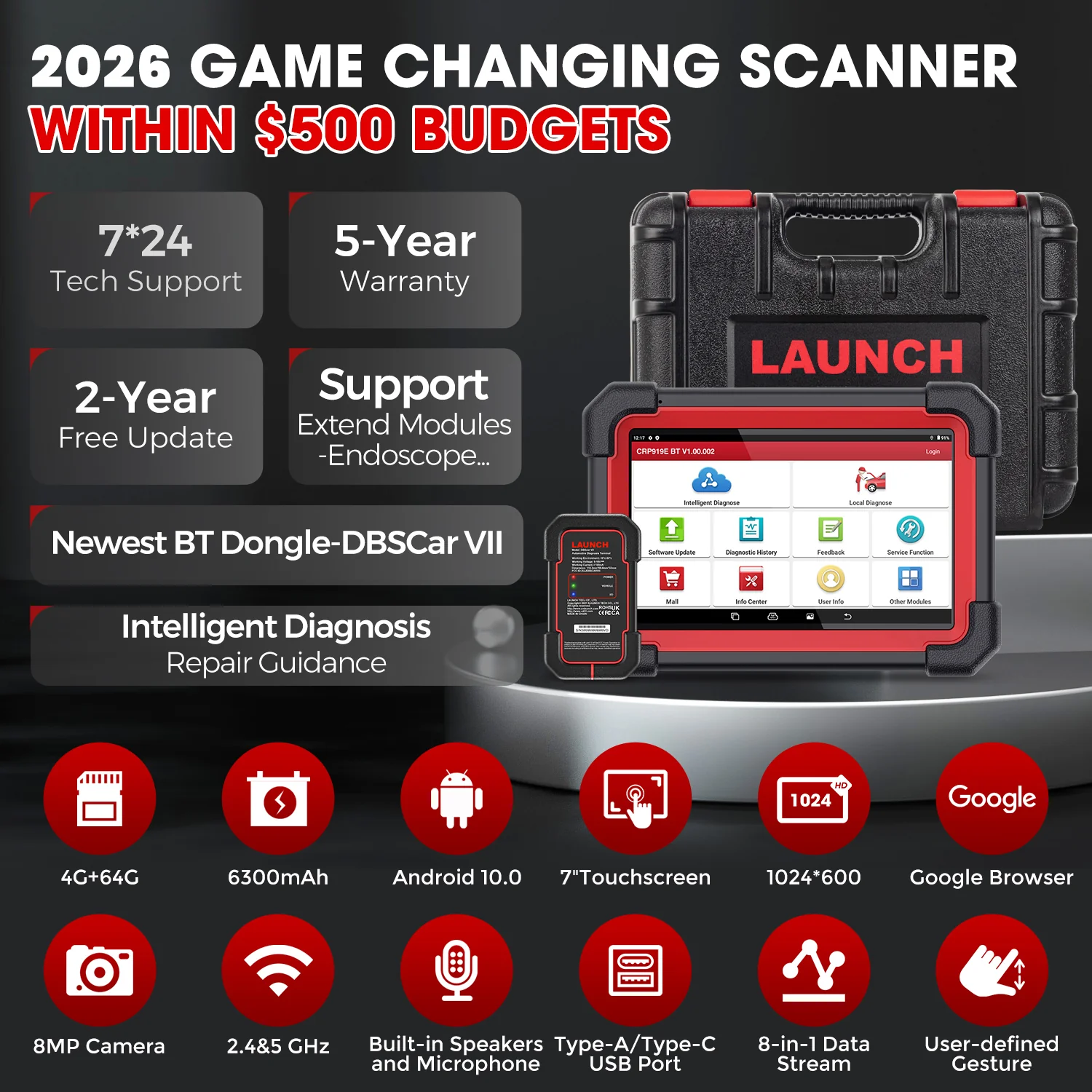 LAUNCH® X431 CRP919EBT Wireless CAN-FD OBD2 Sanner with Bi-directional ECU Coding Functions - Image 12