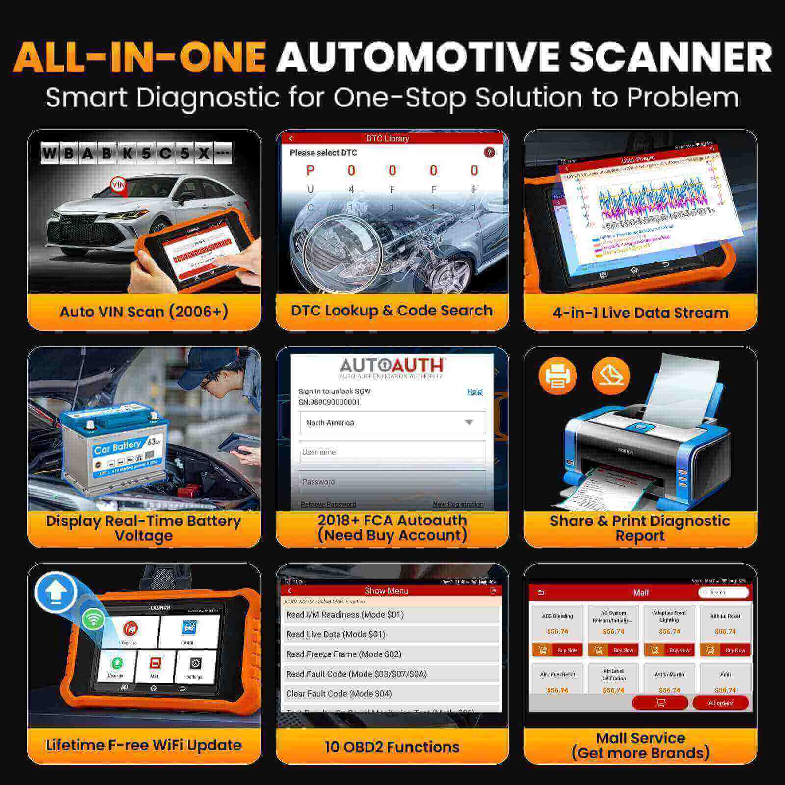 LAUNCH X431 Creader Elite 2.0 for Peugeot Bi directional Diagnostic Tool (Support Peugeot/Citroen) - Image 8