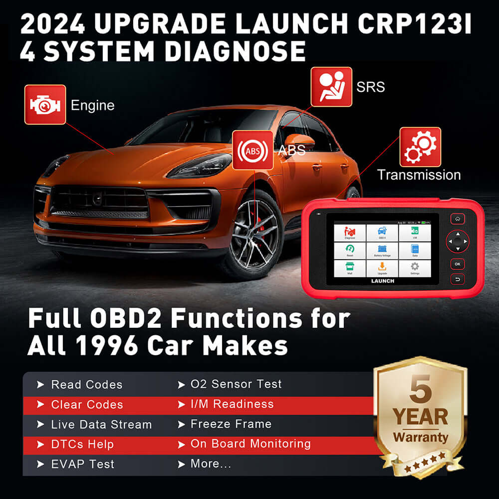 2025 LAUNCH CRP129I V2.0 Elite OBD2 Scanner – FCA AutoAuth, Engine/ABS/SRS/Transmission Code Reader with 12 Resets & Injector Coding, Lifetime Updates - Image 7