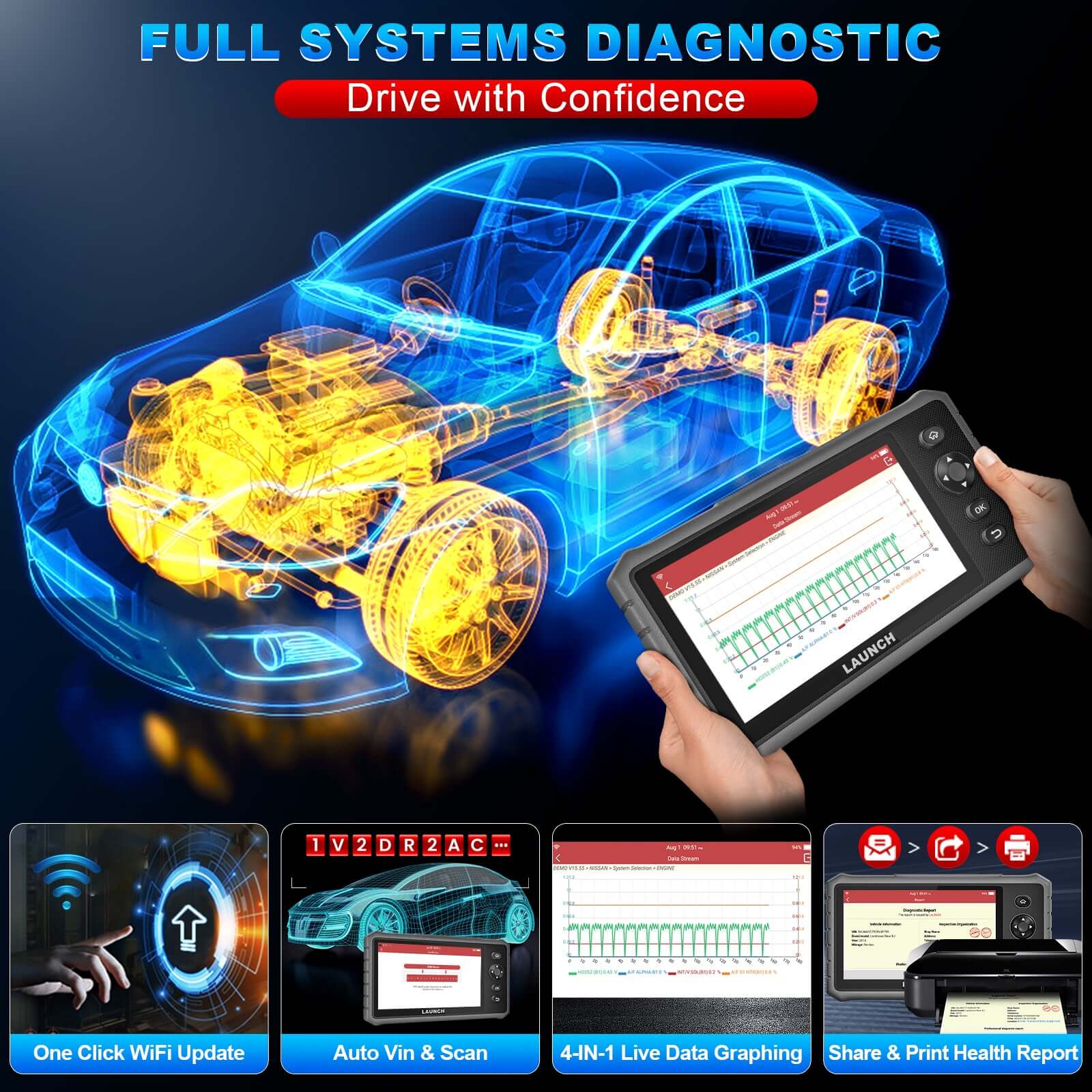 2026 Launch X431 CRP919E Lite All System Diagnostic & 32+ Services OBD2 Scanner with FCA Function - Image 3