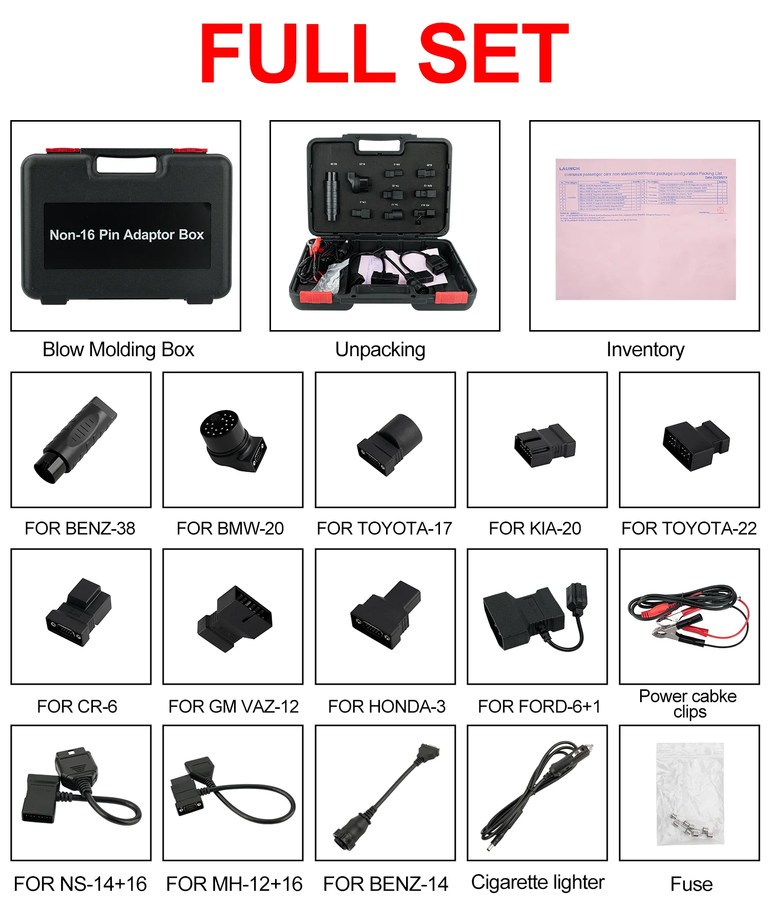 Launch® X431 DBScar Detector Connector OBD2 Adaptors Cable Accessories X431 All Full Connecter Toolbox - Image 3