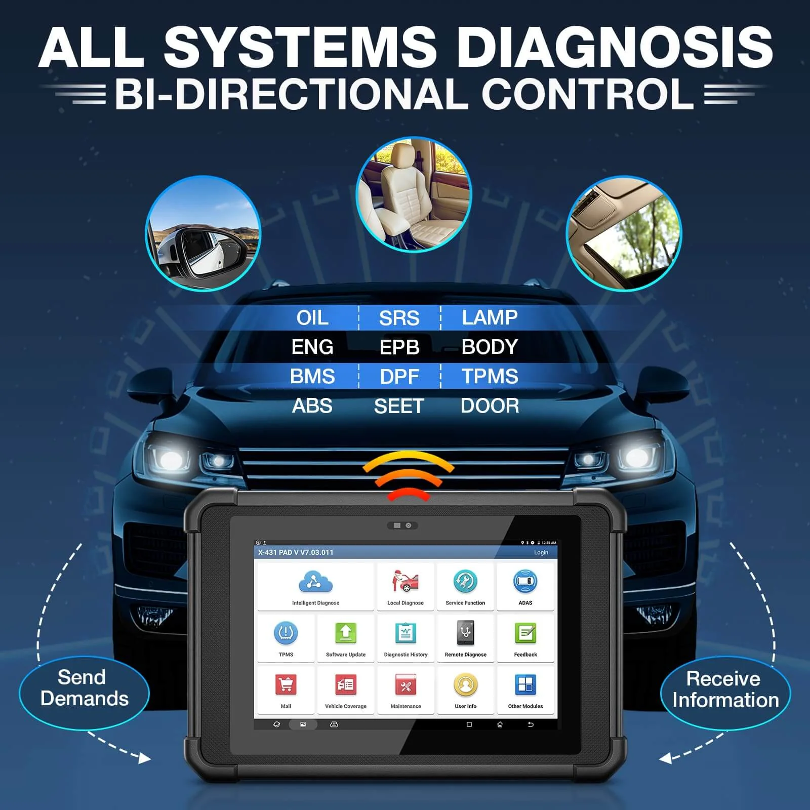 LAUNCH® X431 PAD V Elite Smartlink ECU Coding CAN-FD OBD2 Scanner - Image 4