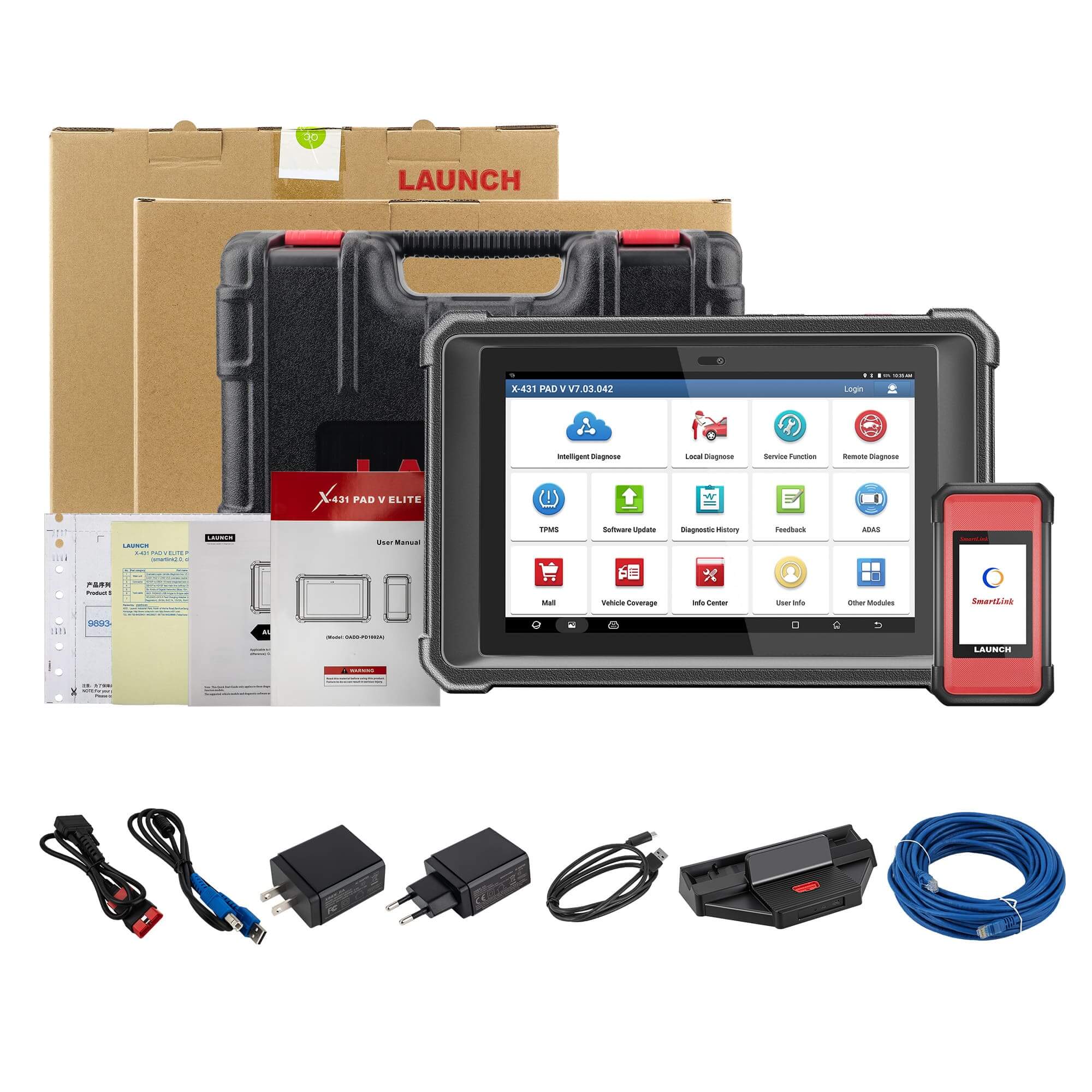LAUNCH® X431 PAD V Elite Smartlink ECU Coding CAN-FD OBD2 Scanner - Image 9