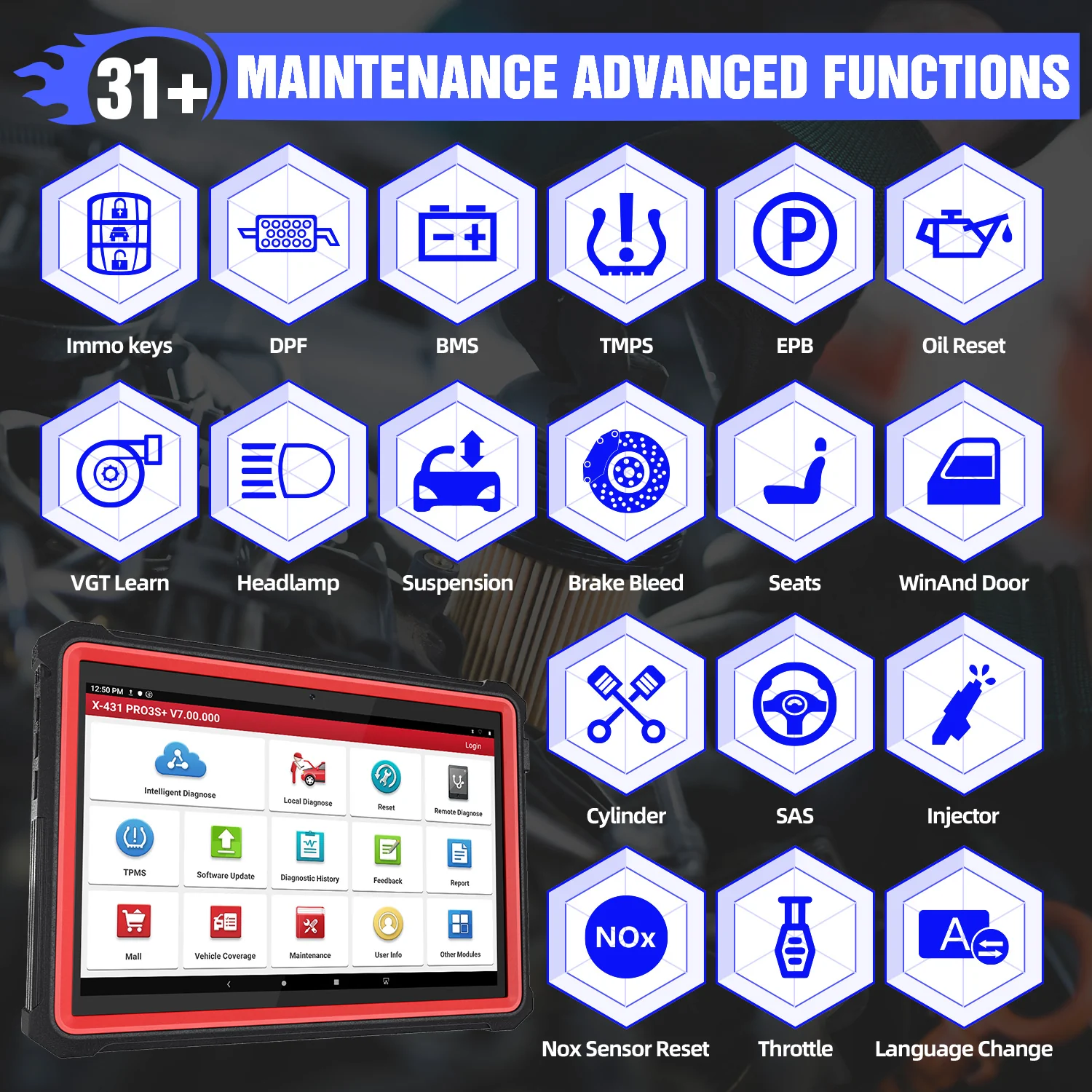 2026 LAUNCH X431 PRO3S+ V2.0 – Advanced Bi-Directional Diagnostic Scanner with ECU Coding & Topology - Image 3