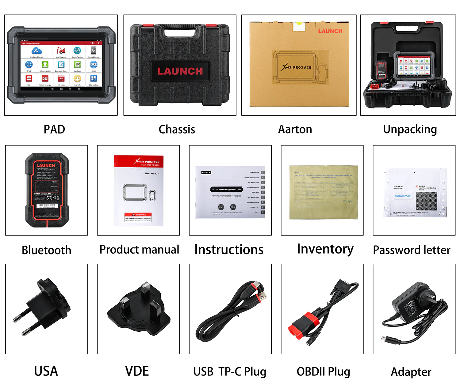 New LAUNCH X431 PRO3 ACE CAN FD Car Diagnostic Tools Auto OBD OBD2 Scanner All System 38+Reset supports 24V Truck module VCI - Image 7