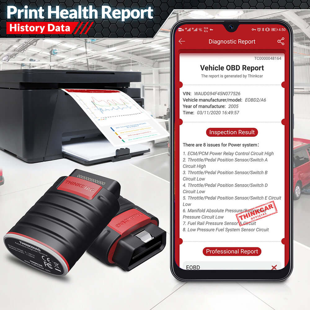THINKCAR® ThinkDiag Bidirectional Bluetooth OBD2 Scanner - Image 6