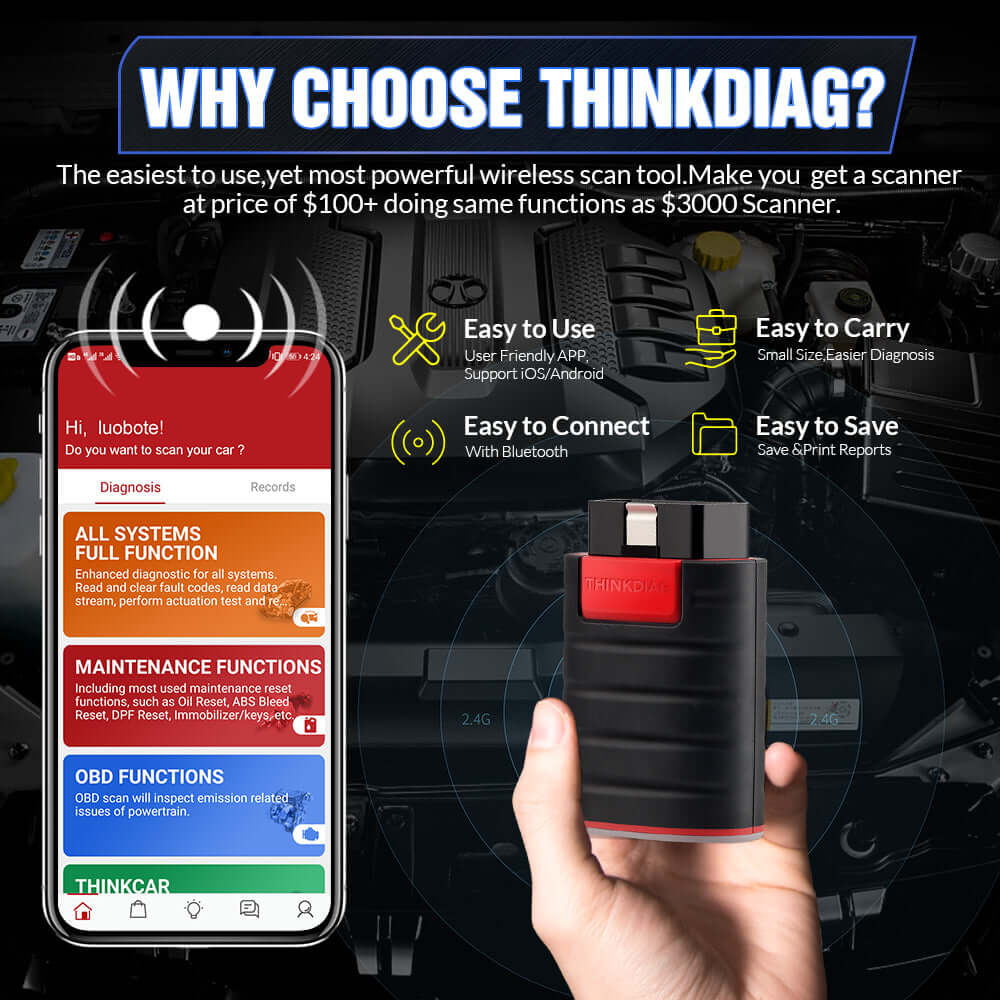 THINKCAR® ThinkDiag Bidirectional Bluetooth OBD2 Scanner - Image 7