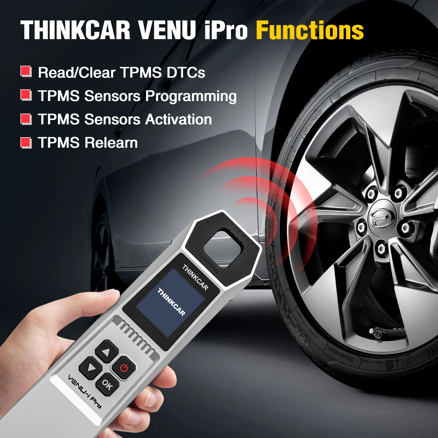 VENU-i Pro TPMS Sensor Tool – Diagnose, Program, Relearn Tire Sensors – Supports Thinkdiag, THINKTOOL, Kingbolen K Series – Enhanced THINKTPMS G2 - Image 7